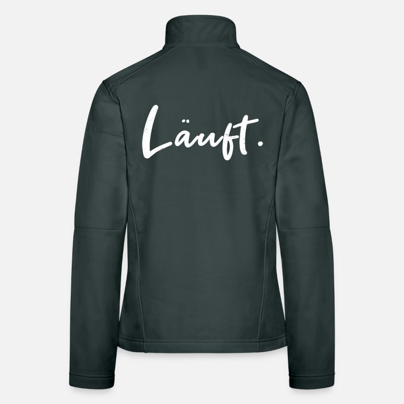 Läuft. – Handlettering Statement Frauen Softshelljacke