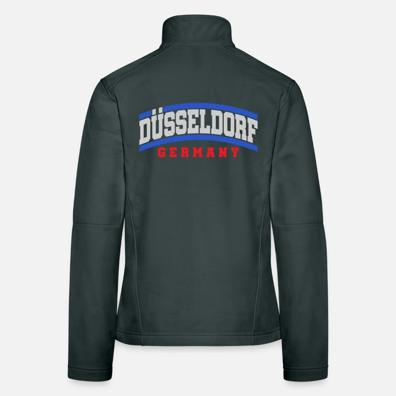 Dusseldorf City Text Font | Colors changeable Women's Softshell Jacket