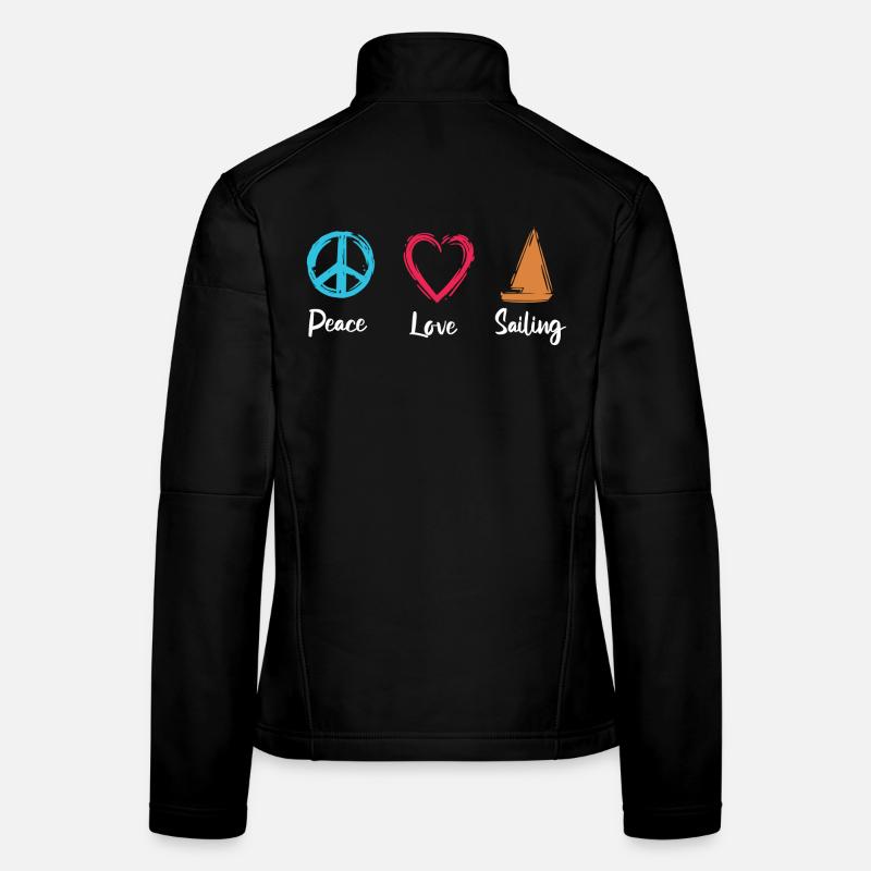 Paix, Amour, Voile Veste en tissu softshell Femme