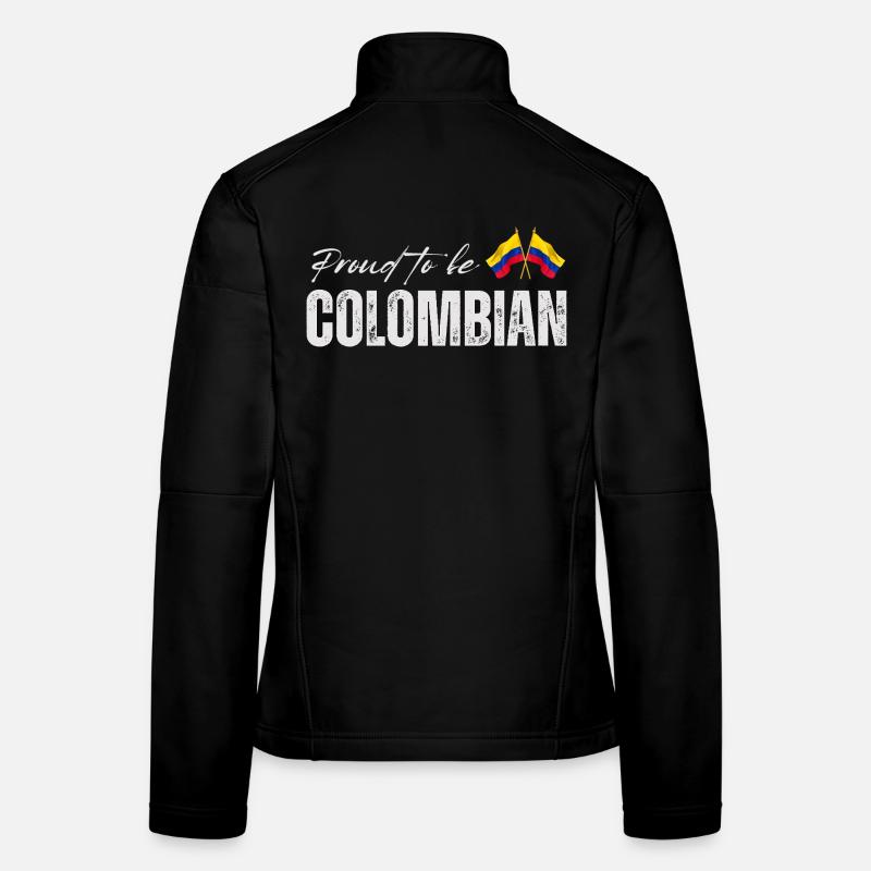Stolzer Kolumbianer, ich liebe Kolumbien - Frauen Softshelljacke - Schwarz