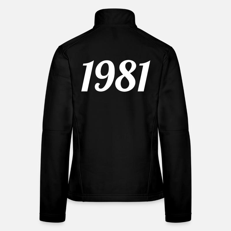 1981 Vintage 1981 Retro Geburtstag 1981 Geschenk Frauen Softshelljacke