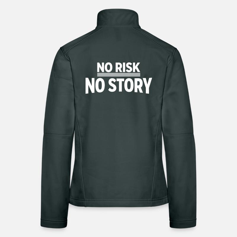 AUCUN RISQUE SANS HISTOIRE Déclaration d’aventure Veste en tissu softshell Femme
