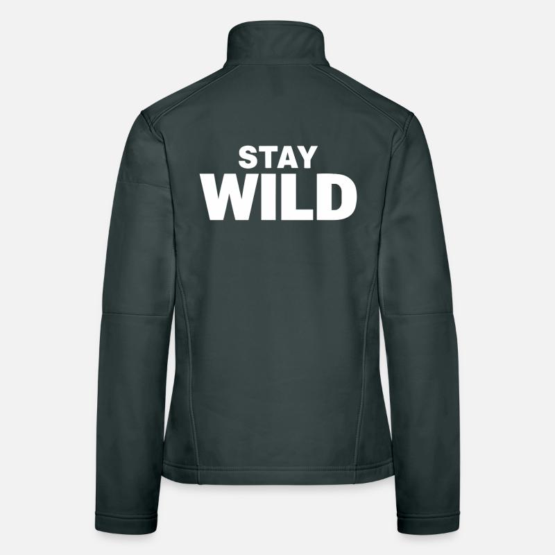 Déclaration de liberté d’aventure STAY WILD Veste en tissu softshell Femme