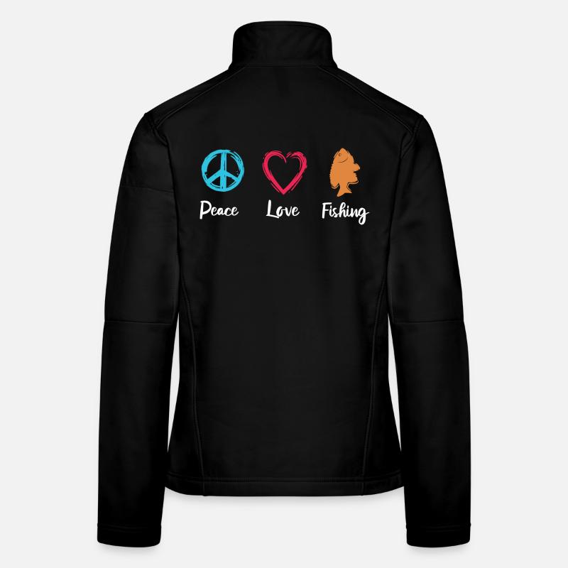 Peace Love Pêche Veste en tissu softshell Femme