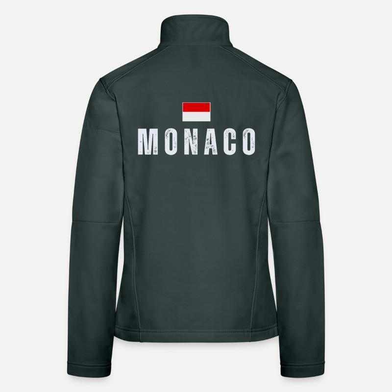 Monaco flag, Monegasque pride Women's Softshell Jacket