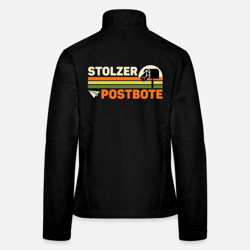 Briefträger STOLZER POSTBOTE Retro Lustiges Frauen Softshelljacke