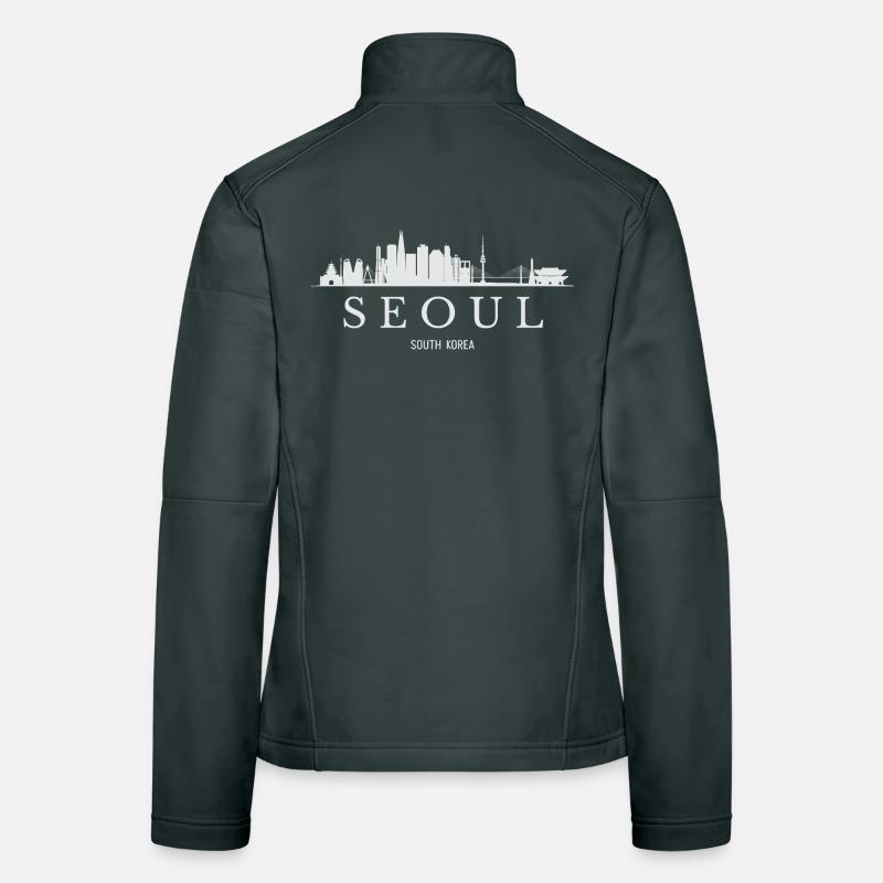 Silhouette de Séoul, Corée du Sud de Séoul Veste en tissu softshell Femme