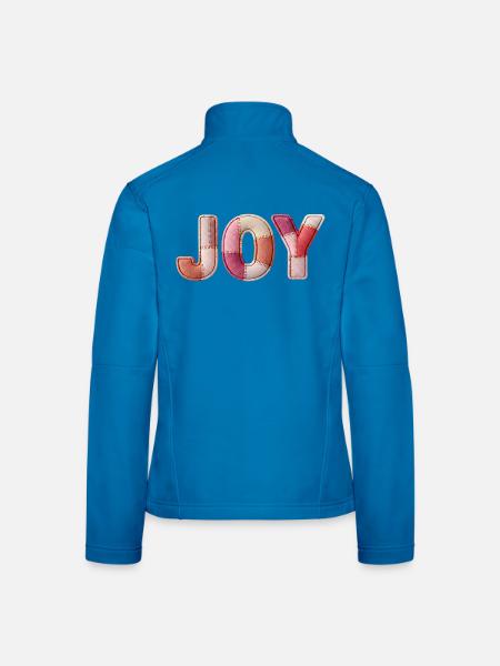 Joy Freude Patchwork Geschenk Frauen - Frauen Softshelljacke - Schwarz - Hinten