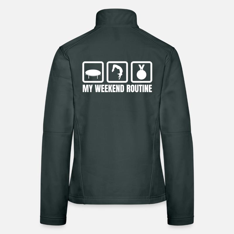 Routine du week-end trampoline Veste en tissu softshell Femme