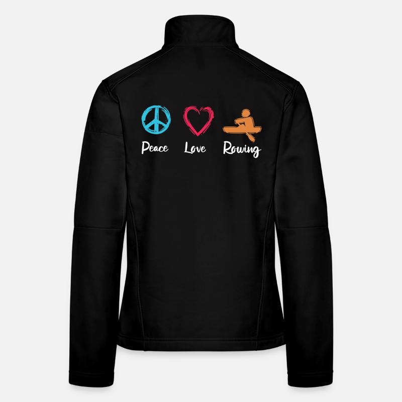 Peace, Love, Rowing Women's Softshell Jacket