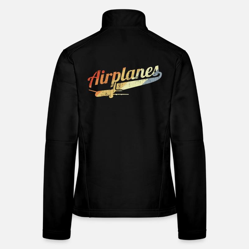 Retro Airplanes Women's Softshell Jacket