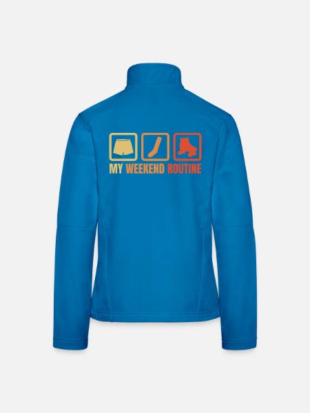 Wochenende mit Rollschuhen - Frauen Softshelljacke - Schwarz - Hinten