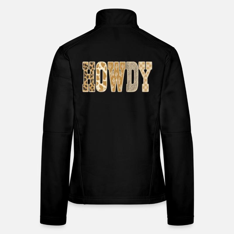 Howdy Desert Cactus motif cow-boy Veste en tissu softshell Femme