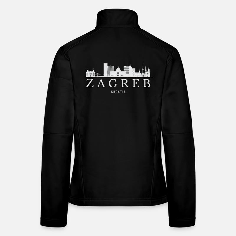 Zagreber Skyline, Zagreb, Kroatien Frauen Softshelljacke