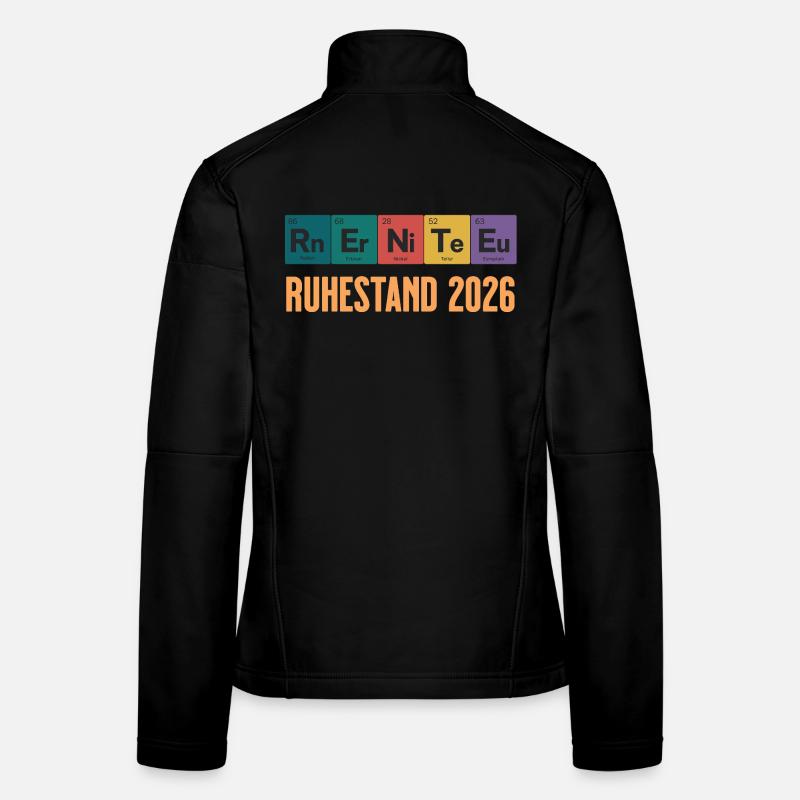 Rente 2026 Periodensystem Design Frauen Softshelljacke