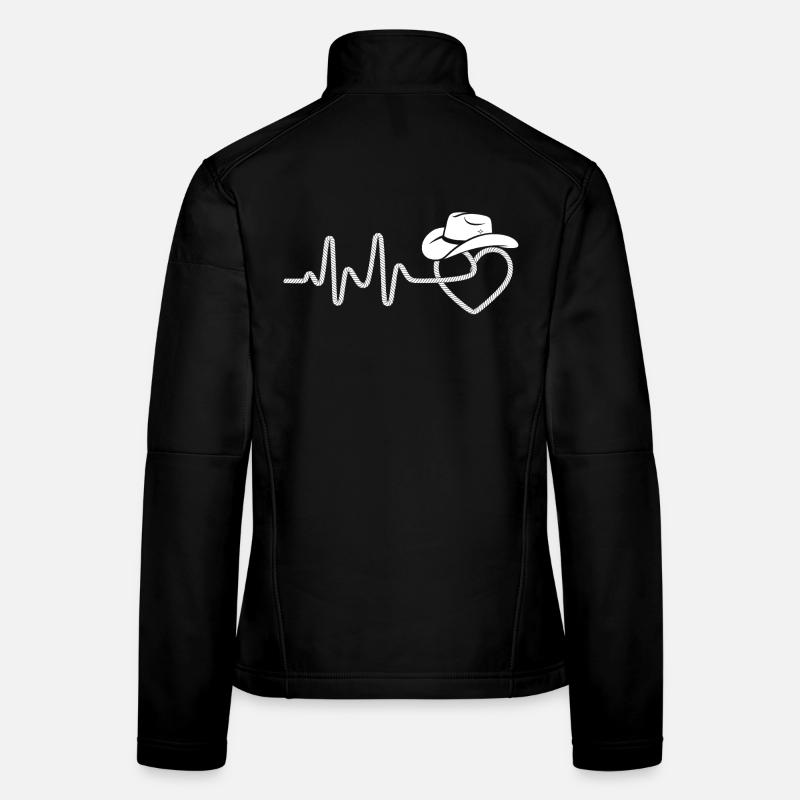 Heartbeat with cowboy hat Women's Softshell Jacket