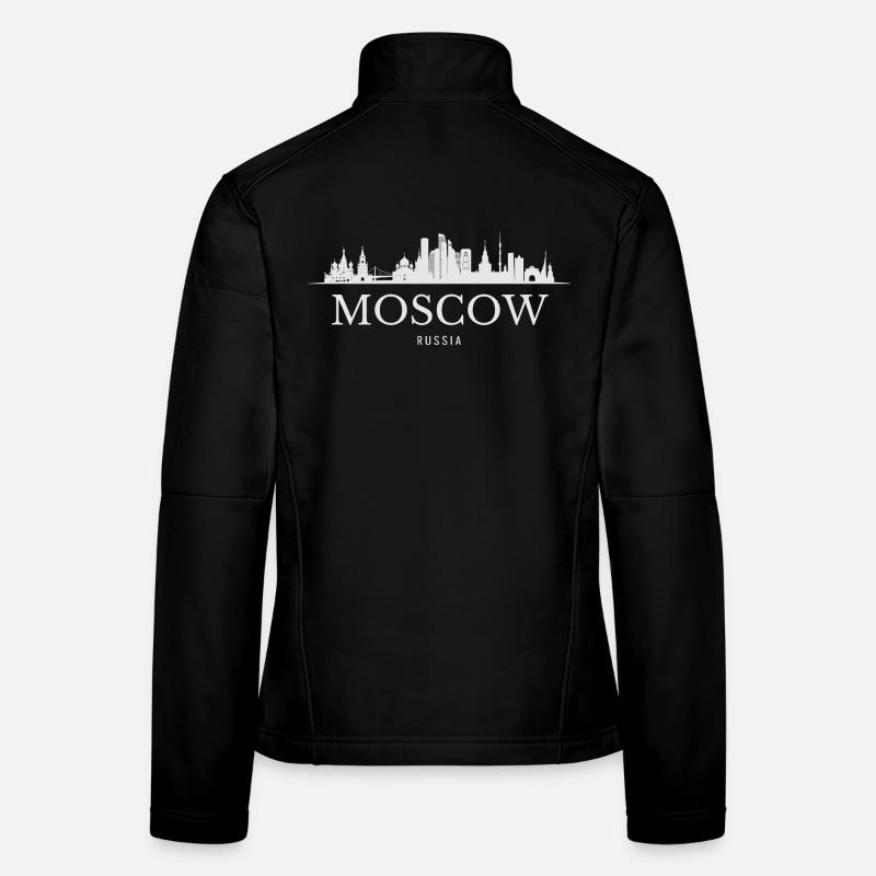 Silhouette de Moscou, Moscou Russie Veste en tissu softshell Femme