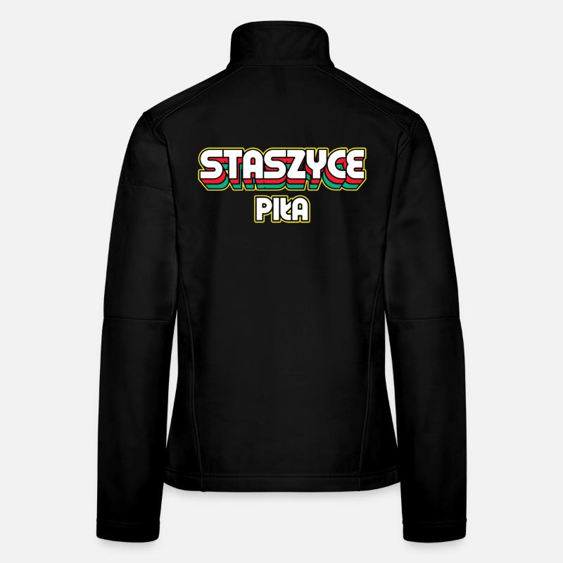 Staszyce Piła. Name des Retro-Bezirks Frauen Softshelljacke