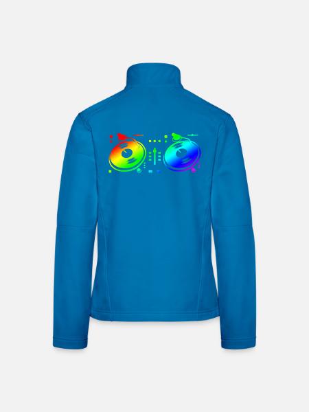 Turntable Disc Jockey - Women's Softshell Jacket - mouse grey - Back
