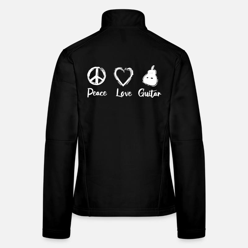 Guitare Peace Love Veste en tissu softshell Femme