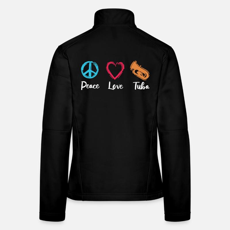 Frieden Liebe Tuba Frauen Softshelljacke