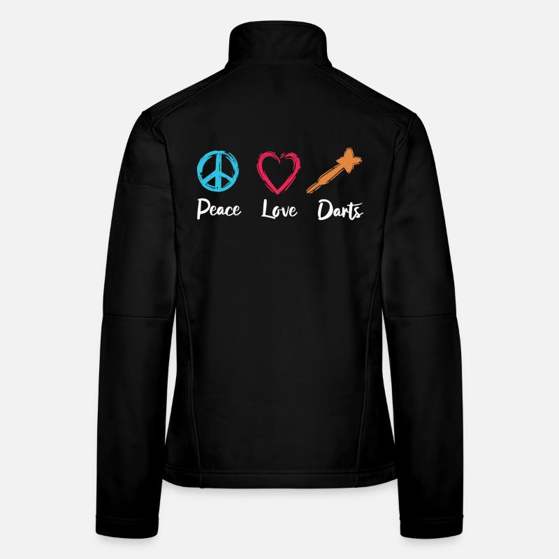 Fléchettes d’amour de paix Veste en tissu softshell Femme