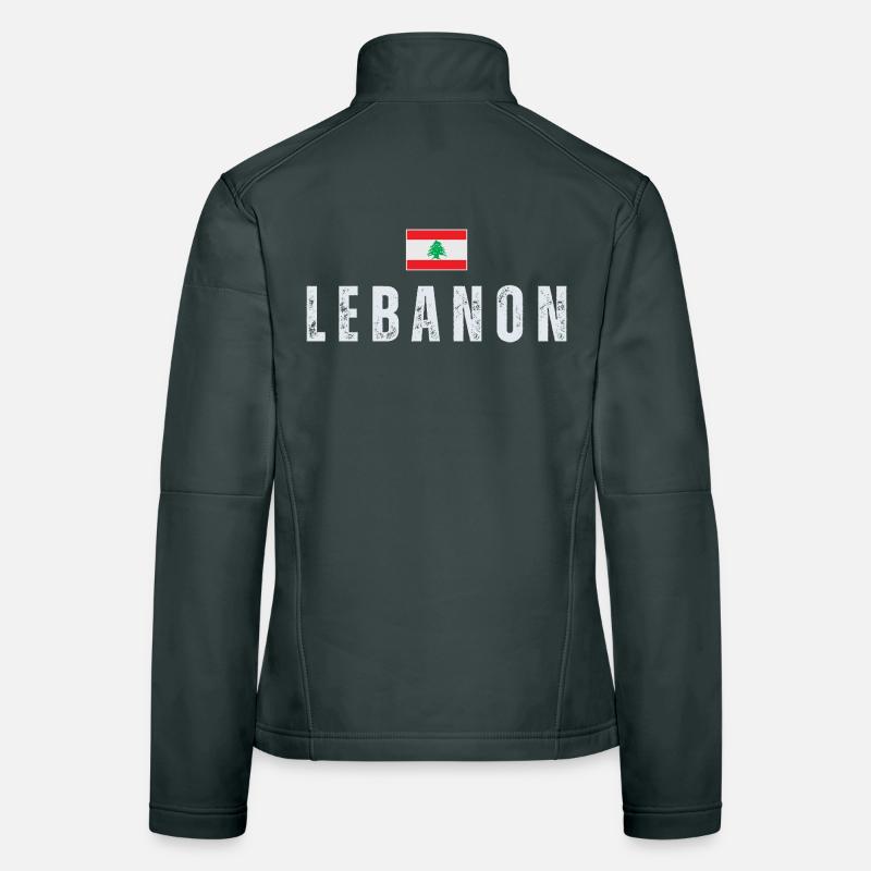 Fier drapeau libanais du Liban Veste en tissu softshell Femme