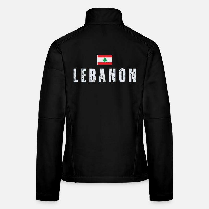 Fier drapeau libanais du Liban Veste en tissu softshell Femme