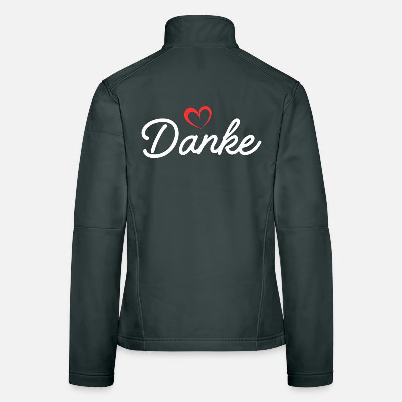 Danke Herz Script Frauen Softshelljacke