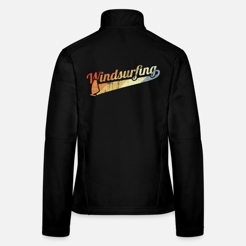 Vintage Windsurfen Frauen Softshelljacke