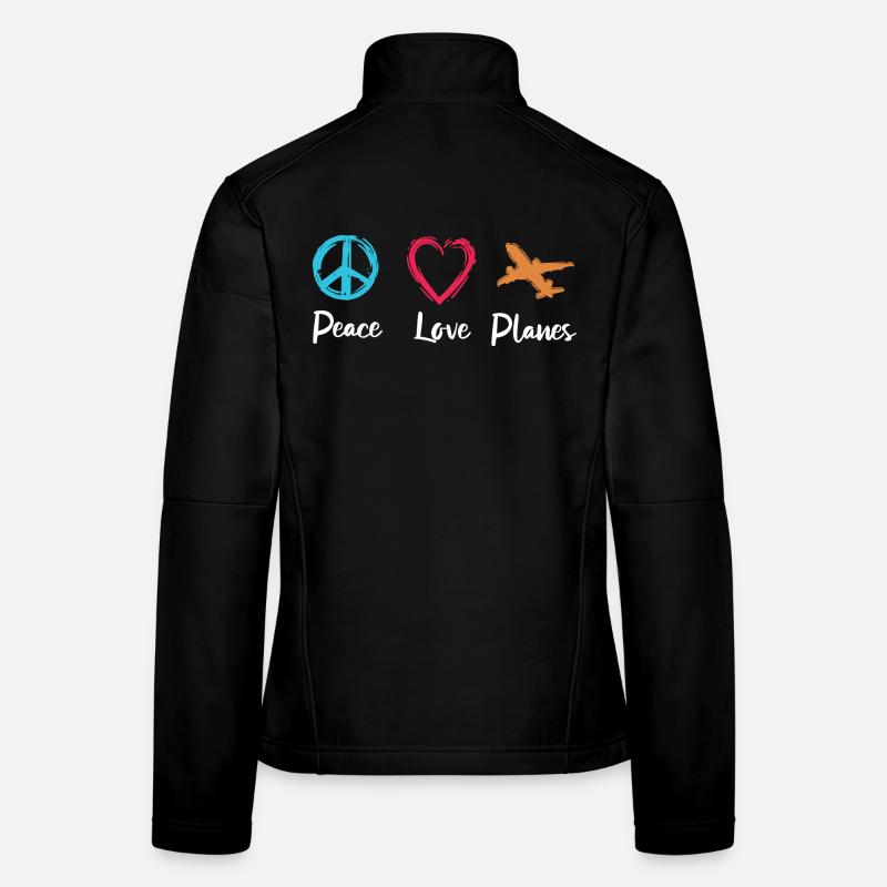 Peace Love Planes Women's Softshell Jacket