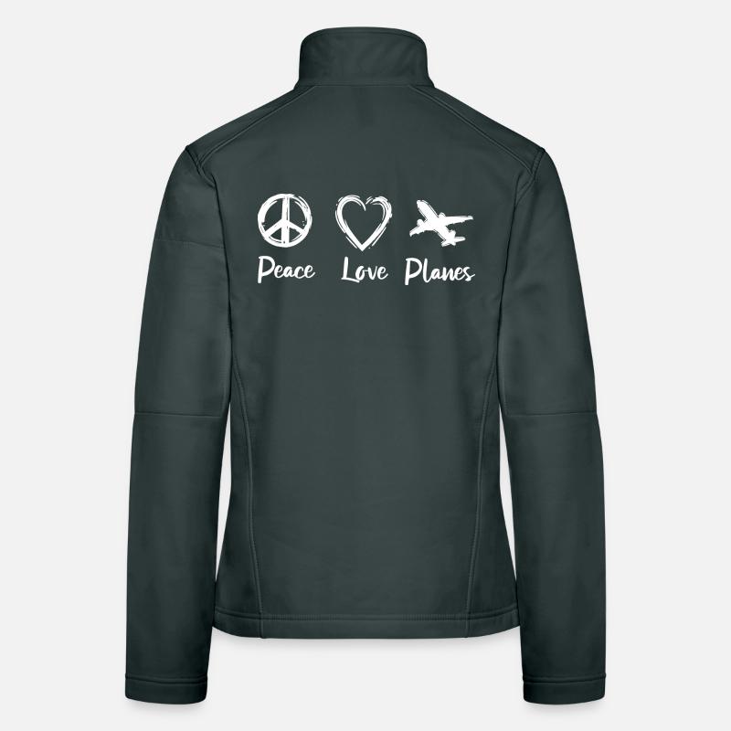 Peace Love Planes Women's Softshell Jacket