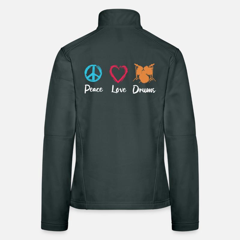 Peace Love Drums Women's Softshell Jacket