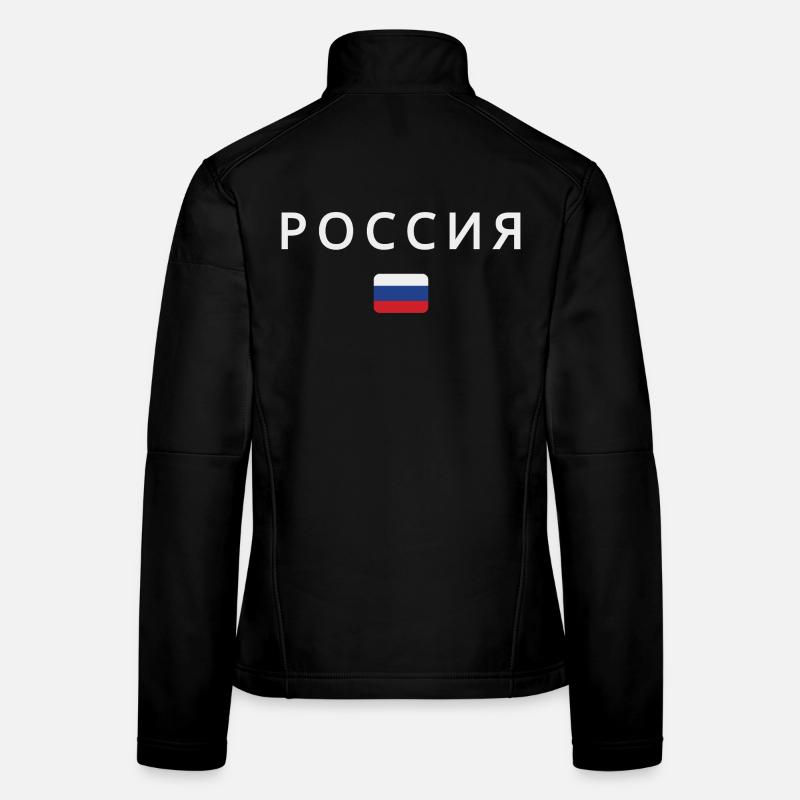 Flagge Russlands, russischer Stolz - Frauen Softshelljacke - Schwarz