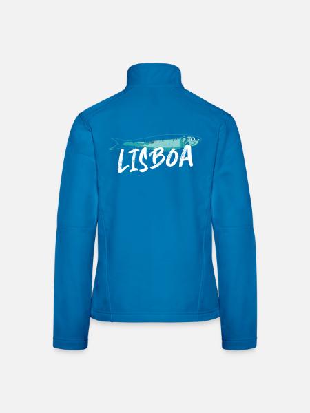 Sardine Lisboa illustration Portugal en été - Veste en tissu softshell Femme - noir - Dos