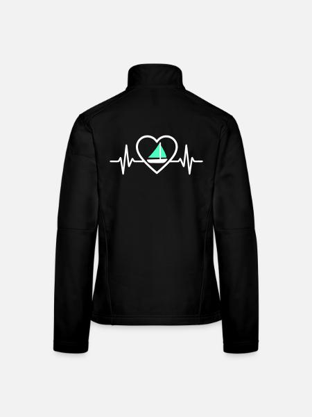 Cœur Voile – Passion Bateau - Women's Softshell Jacket - black - Back