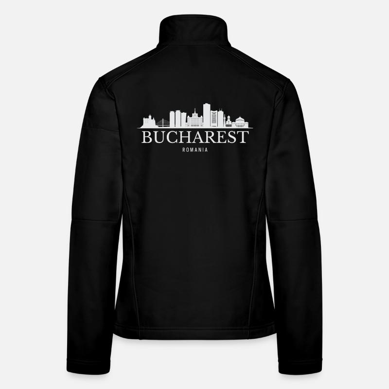 Silhouette de Bucarest, Roumanie de Bucarest Veste en tissu softshell Femme