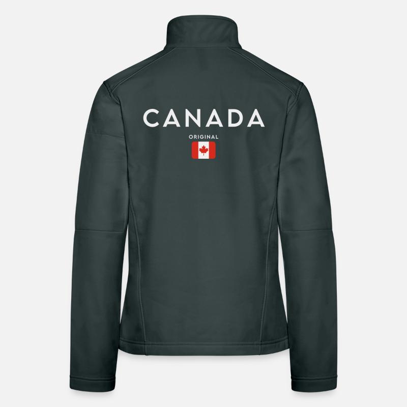 Drapeau du Canada, fierté canadienne Veste en tissu softshell Femme