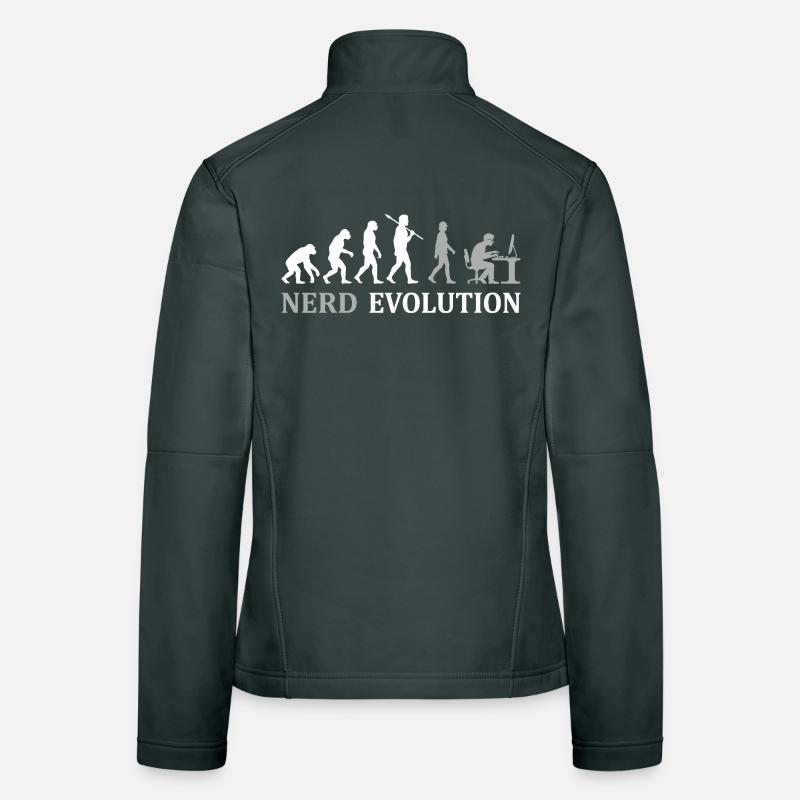 Nerd Evolution – From Monkey to PC Pro Women's Softshell Jacket
