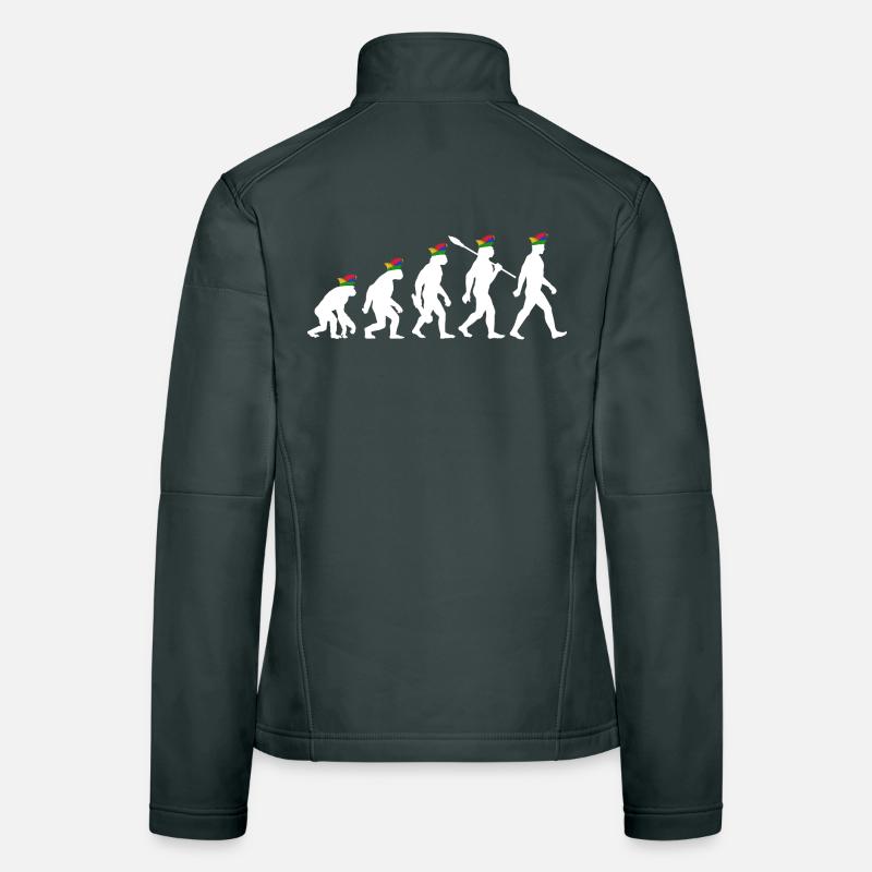 Homo Carnival | Évolution des Fous, Engraissé Veste en tissu softshell Femme