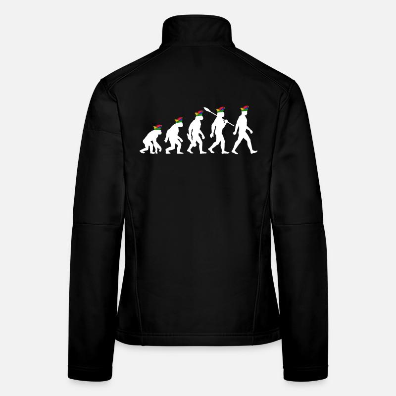 Homo Carnival | Évolution des Fous, Engraissé Veste en tissu softshell Femme