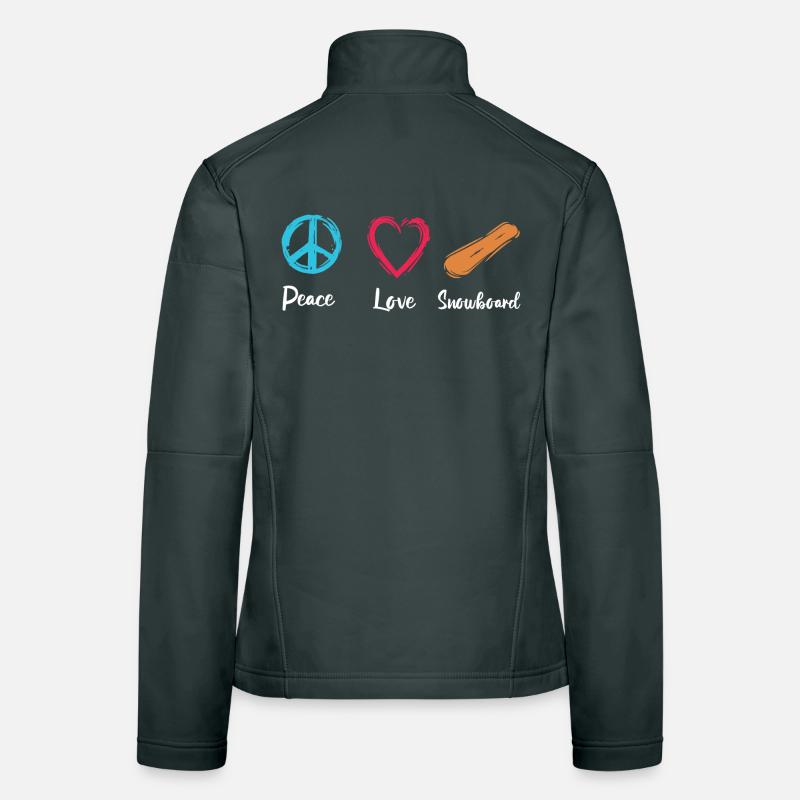 Peace Love Snowboard Women's Softshell Jacket