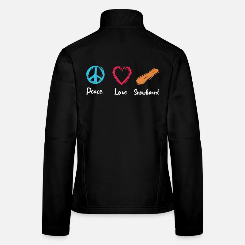 Peace Love Snowboard Veste en tissu softshell Femme