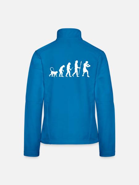 Evolution of Boxing - Women's Softshell Jacket - black - Back