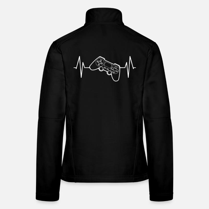 Heartbeat Gamepad ECG Veste en tissu softshell Femme