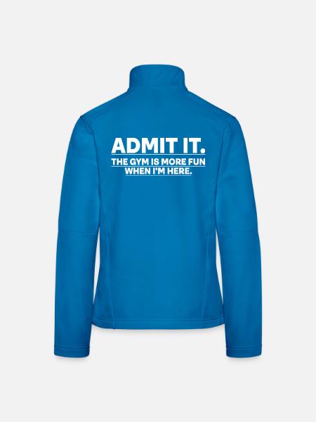 Funny Gym workout Shirts pour hommes et femmes - Veste en tissu softshell Femme - noir - Dos