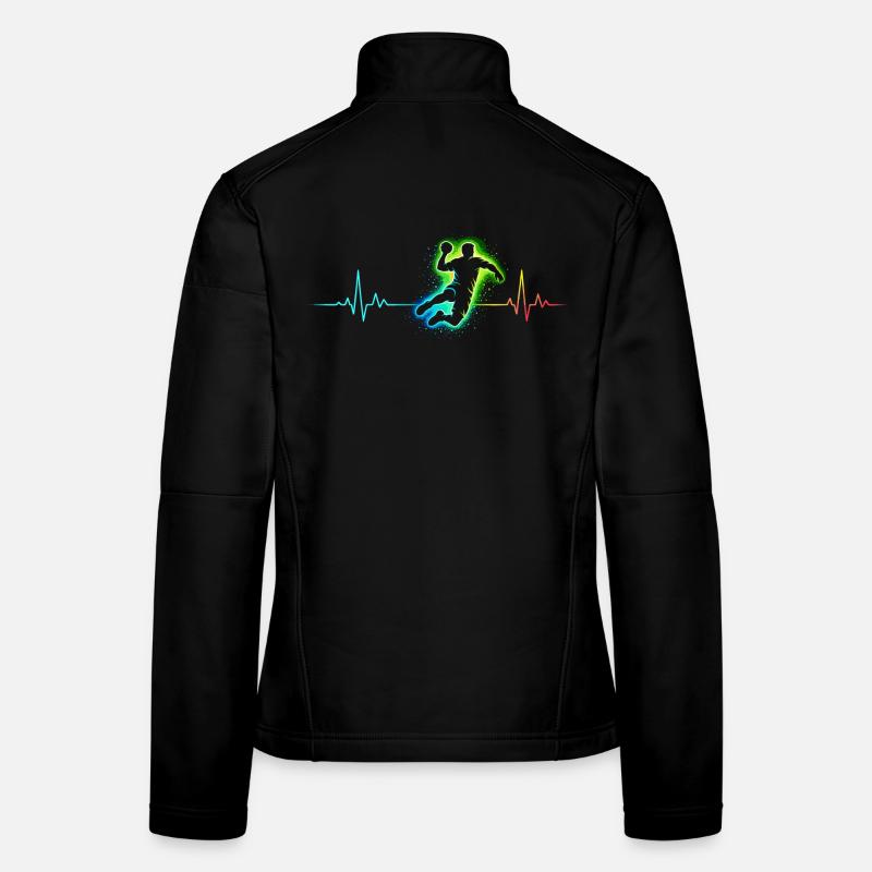 Battement de cœur de handball Veste en tissu softshell Femme