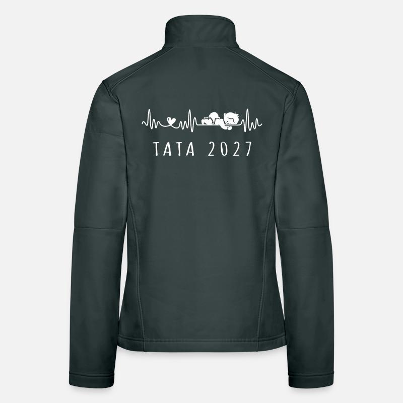 Future Tata 2027 Bientôt Aunt Annonce Grossesse Veste en tissu softshell Femme