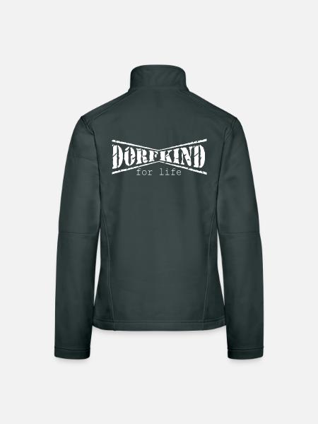 dorf dorfkind aufkleber sticker dorfi stadt fest - Frauen Softshelljacke - Schwarz - Hinten