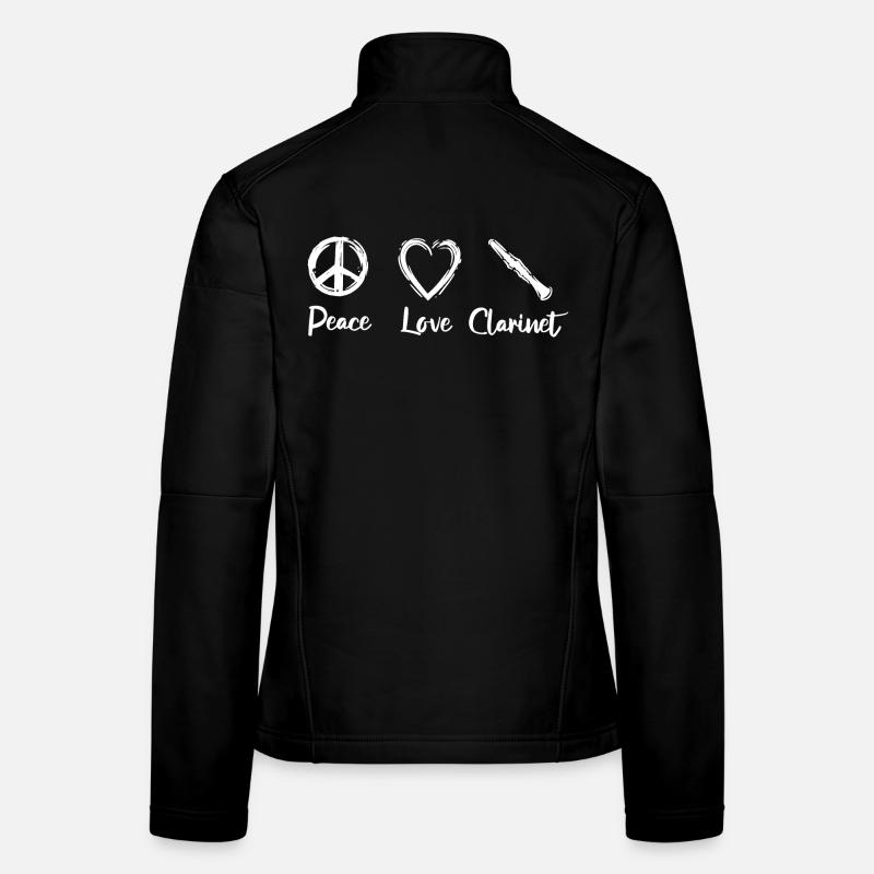 Peace Love Clarinet Frauen Softshelljacke